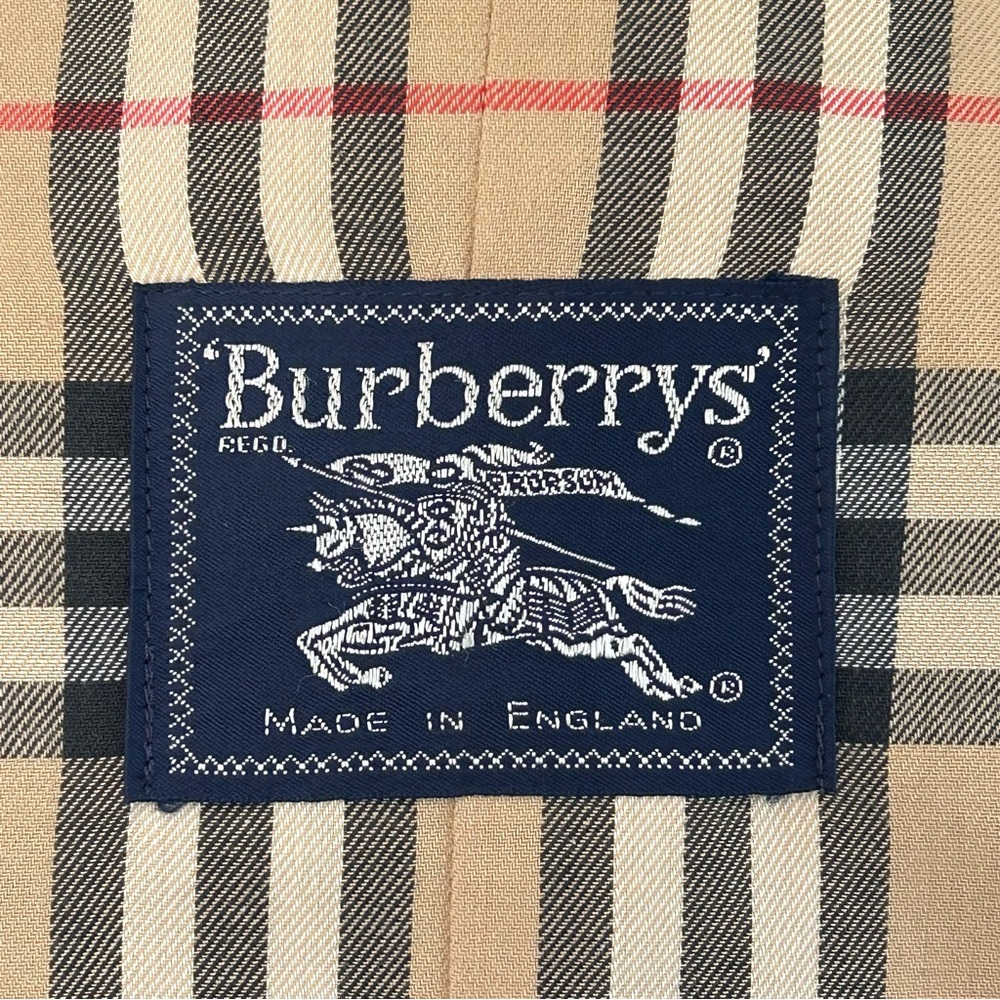 Vintage Burberry Burberrys Trench Coat Classic Double Breasted Woman's 10 Long - Picture 10 of 12